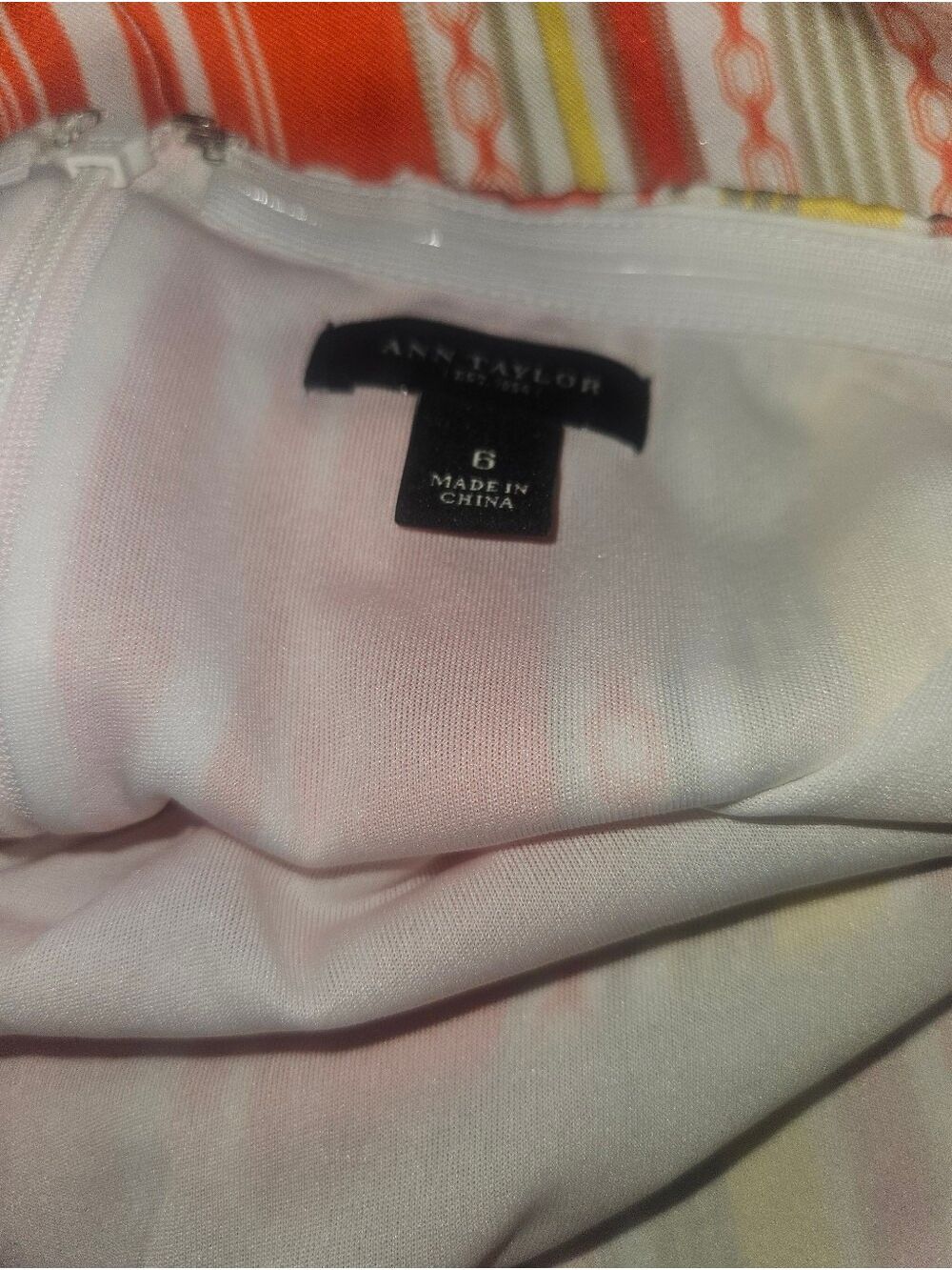 Ann Taylor Loft Orange Stripe Halter Top Size 6 NWT Style - Picture 4 of 8